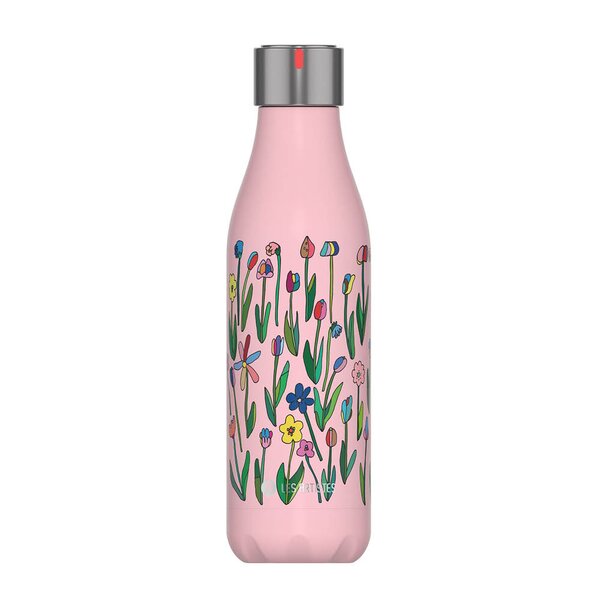 Les Artistes Rosa Sløyfe termoflaske 0,5L Anette Moi små blomster rosa