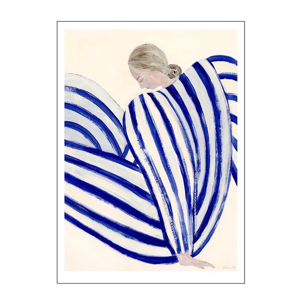 Poster & Frame The Poster Club x Sofia Lind poster 50x70 cm blue stripe at concorde