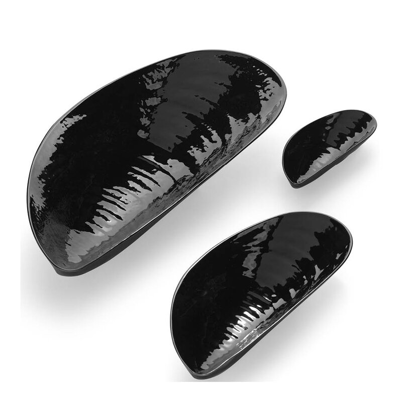 Serax Les Objets Mouleversants skål L 46x21,5 cm svart