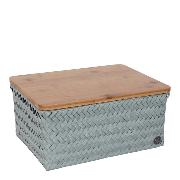 Handed By Top Fit stor oppbevaringskurv m/lokk 31x23x15 cm eucalyptus