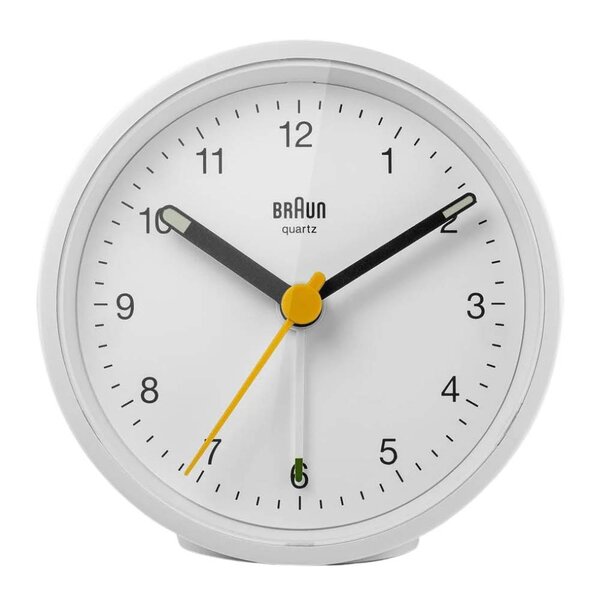 Braun Vekkerklokke analog 7,5 cm hvit
