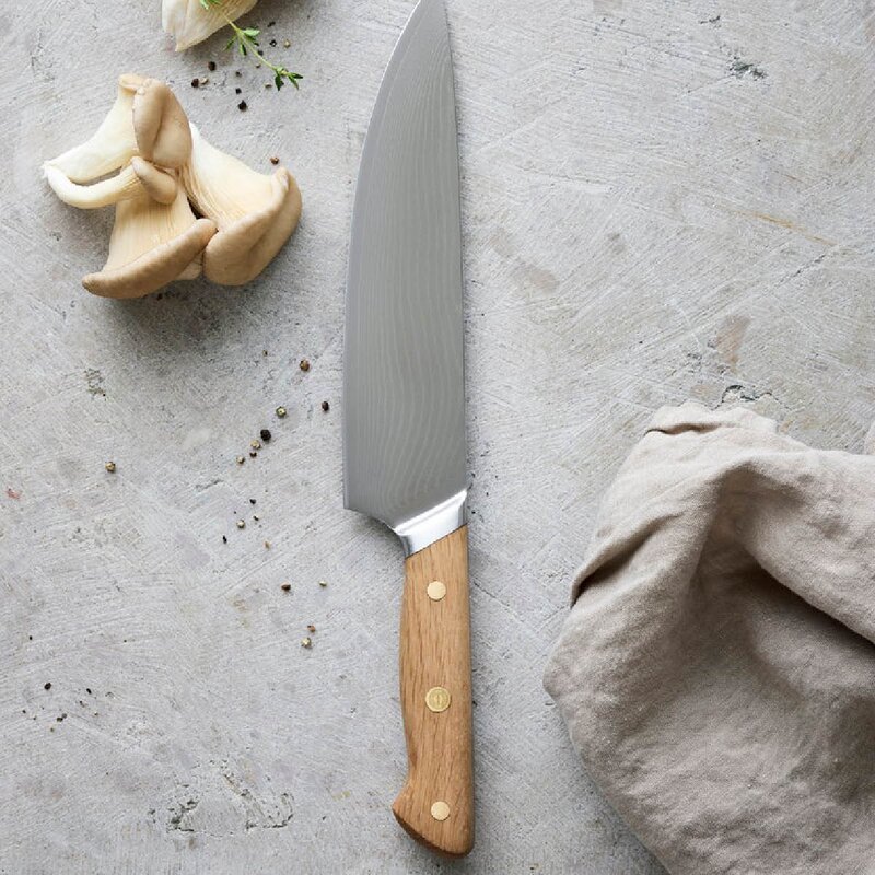 Pillivuyt Gourmet Douron tranchérkniv 33 cm damaskusstål/eik