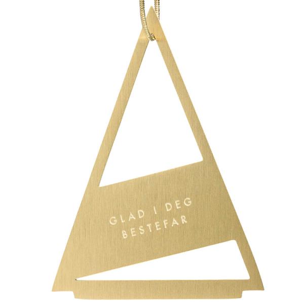 Pictureit Juletrepynt Bestefar 0,73x5,3 cm 14K gull