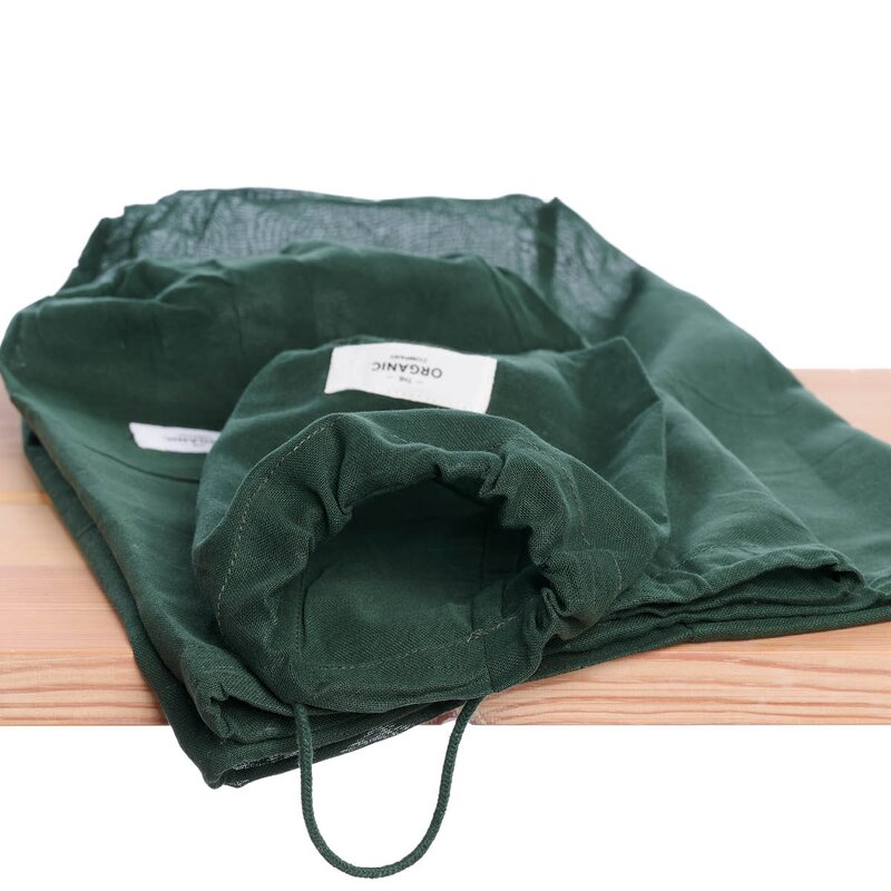 The Organic Company Matpose gjenbrukbar 3 stk mørkegrønn