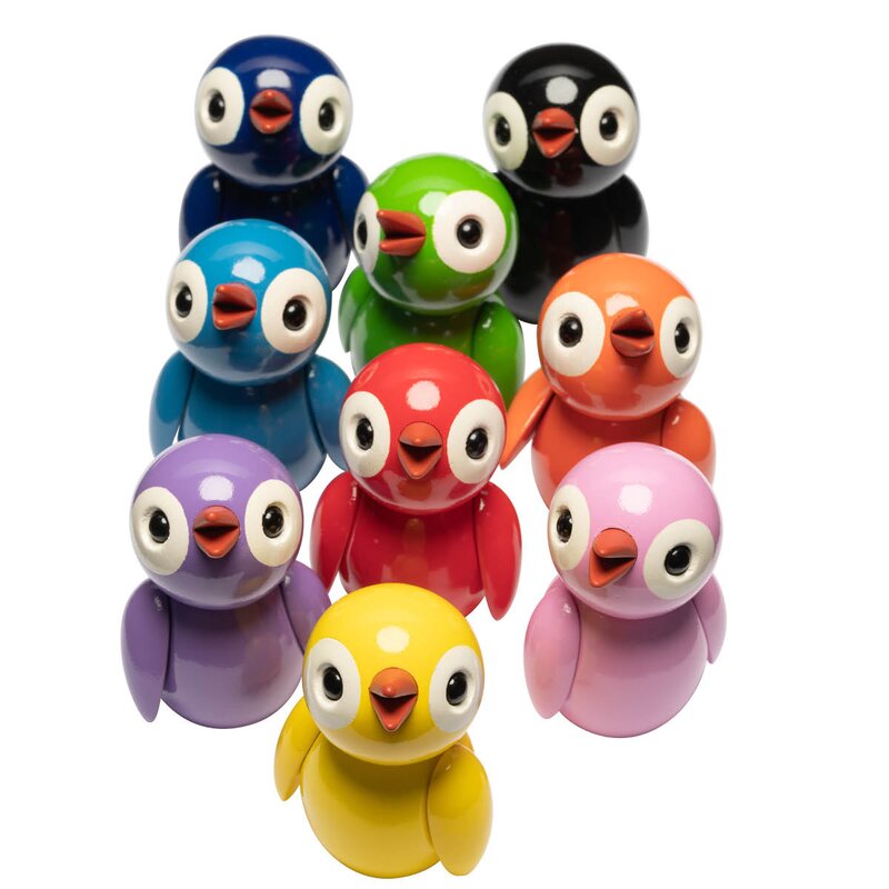 Spring Copenhagen Spring Birds trefigur 6,5 cm optimistic orange