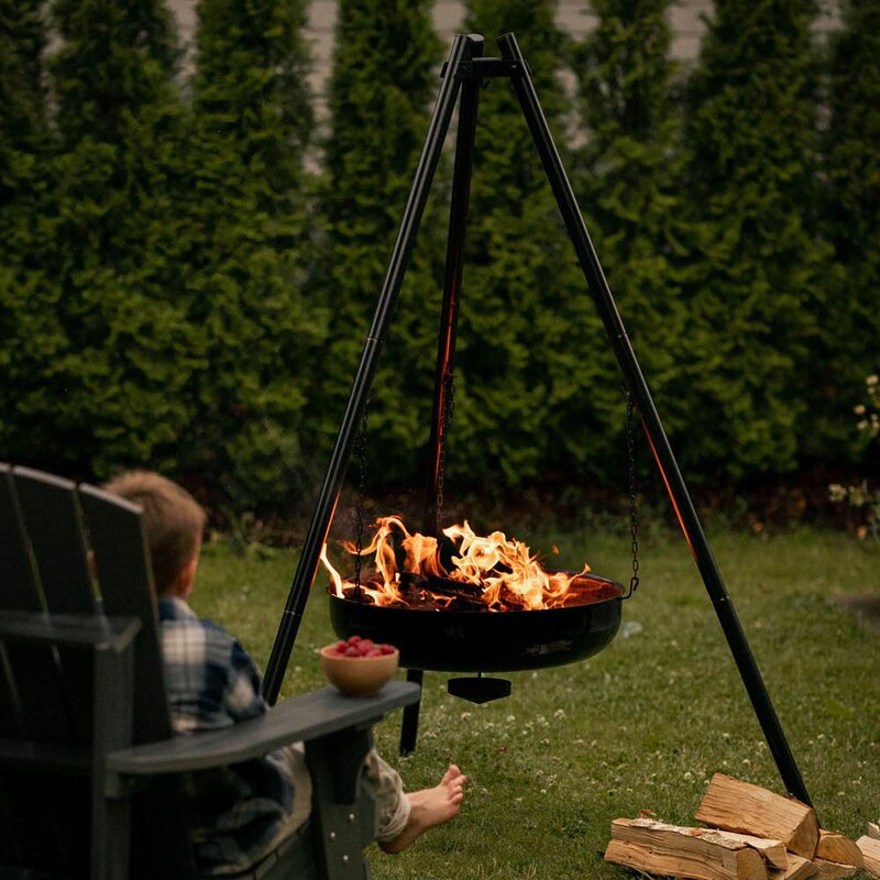 Espegard Lun 60 bålpanne svart