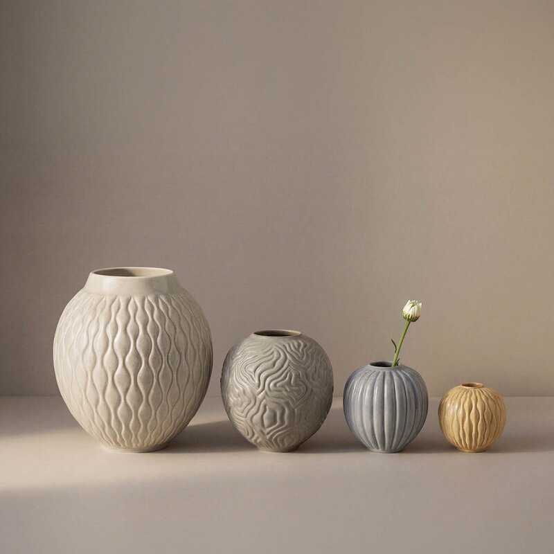 Knabstrup Keramik Solum vase 15 cm sage