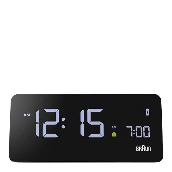 Braun Vekkerklokke digital 14 cm grå