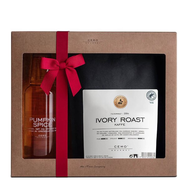 Cemo Kaffekos Jul gaveeske m/kaffe og pumpkin spice sirup 370g