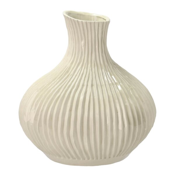 Villa Collection Eik vase 31x33,5 cm krem