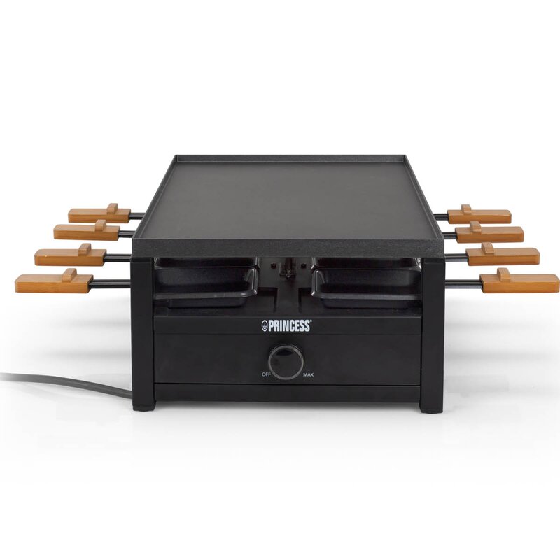 PRINCESS Raclette 162655 8 pers 44x25 cm 1300W bambus