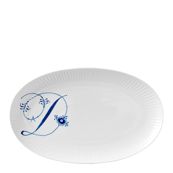 Royal Copenhagen Alfabet oval tallerken D 23 cm