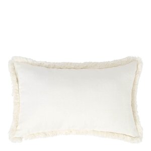 Lexington Pute lin/bomull med frynser 50x50 cm hvit