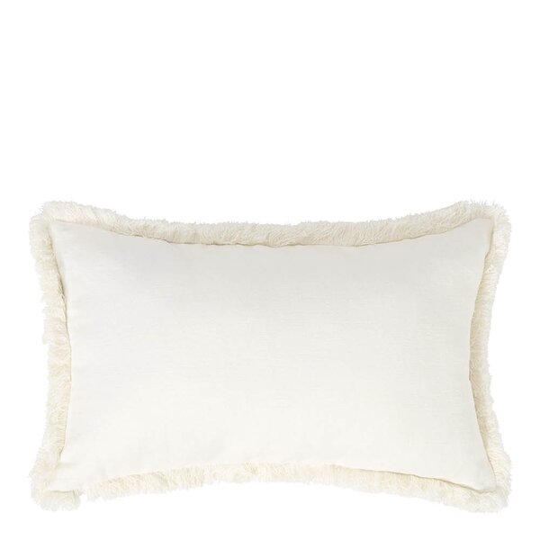 Lexington Pute lin/bomull med frynser 50x50 cm hvit