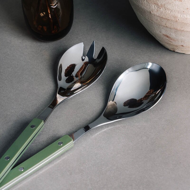 Stiernholm Prima Verde salatbestikk 28,5 cm stål/grønn