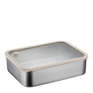 Modern House Smart Seal oppbevaringsboks 1,2L stål/beige