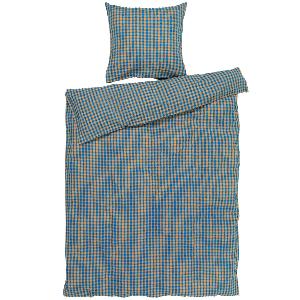 Juna Bæk&Bølge sengetøy 140x220 cm blå/oker