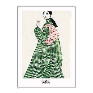 Poster & Frame La Poire poster 50x70 cm green coat