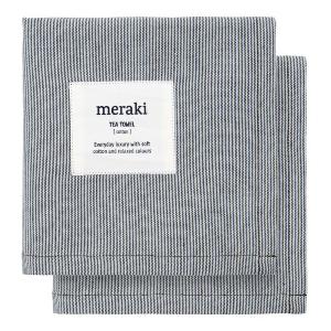 Meraki Verum kjøkkenhåndkle 55x75 cm 2 stk light grey/army green