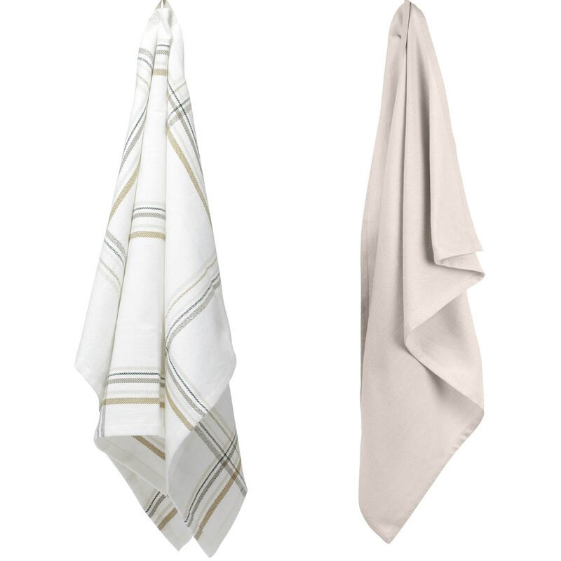 The Organic Company Gavepakke med kjøkkenhåndkle 53x86 cm 2 stk earth check