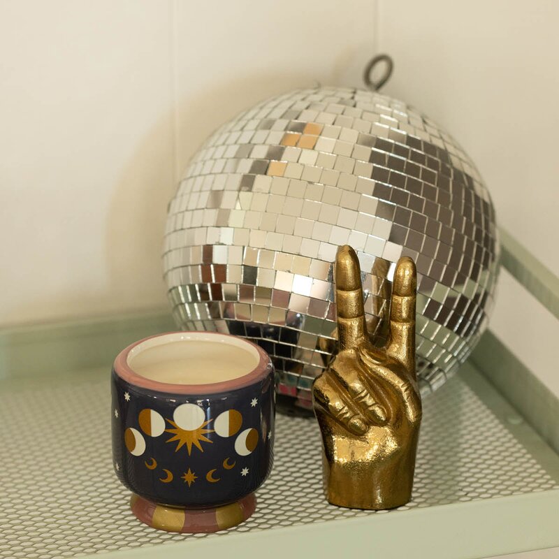 Paddywax Adopo duftlys jasmine & rose Moon Phases blå