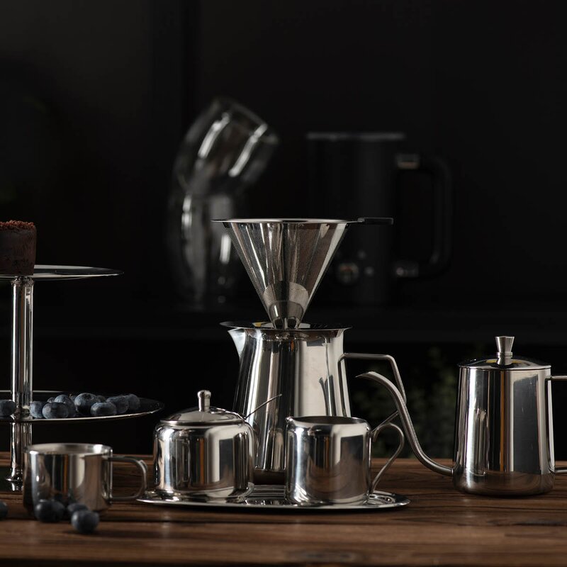 Modern House Lundi kaffesett 3 deler 0,16L + 0,2L blank