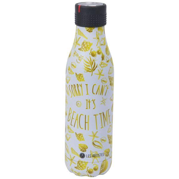 Les Artistes Bottle Up Design termoflaske 0,5L hvit/gul