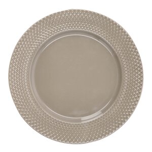 Lyngby Porcelæn Rhombe Earth middagstallerken 27 cm clay