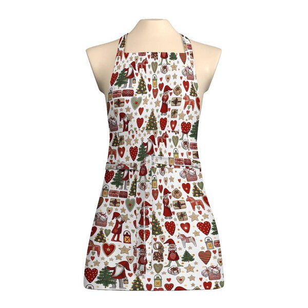 Arvidssons Textil Julstök forkle rød