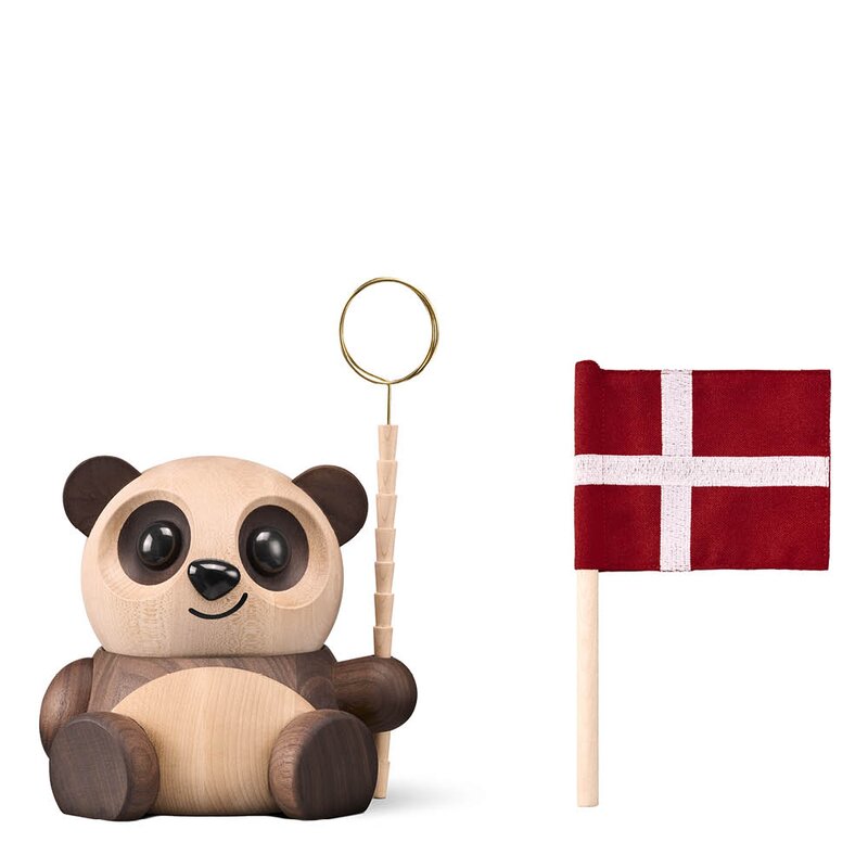 FableWood Bao Bao panda trefigur 16 cm ask/valnøtt
