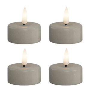 DeluxeHomeart LED telys 3,5 x 4 cm 4 stk sand