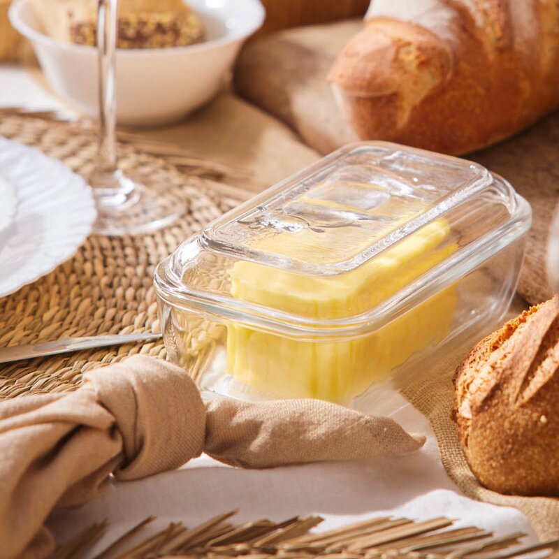 Luminarc Vache smørklokke i glass 17x11 cm