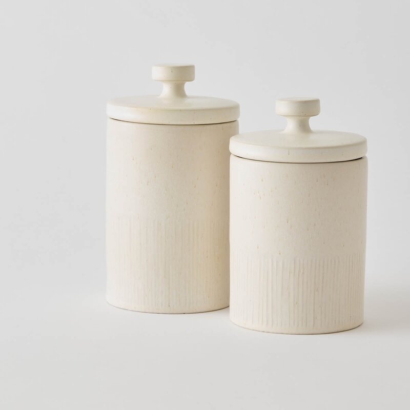 Tell Me More Palermo oppbevaringskrukke medium 20 cm krem