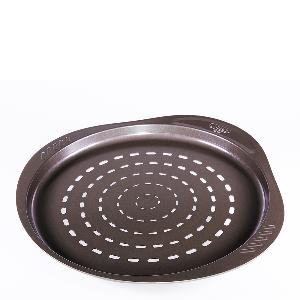 Pyrex Asimetria pizzaform perforert 32 cm mørk grå
