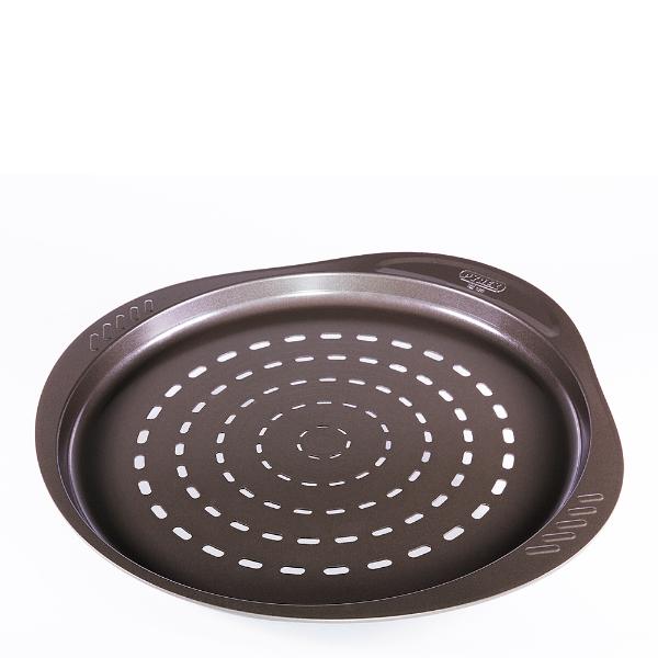 Pyrex Asimetria pizzaform perforert 32 cm mørk grå
