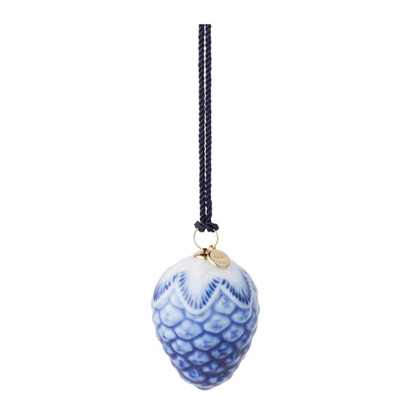 Royal Copenhagen Juleornament kongle 5,5 cm blå