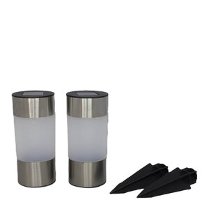 Cozzy Hagetorcher solcelle 6x39 cm 2 stk hvit
