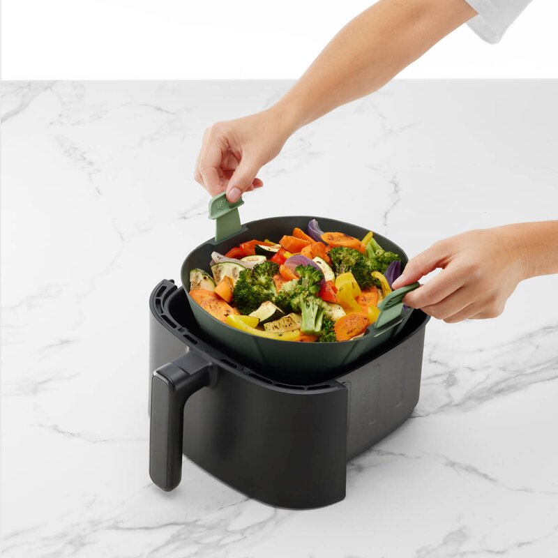 Lékué Silikonkurv XL til airfryer 25x25 cm grå