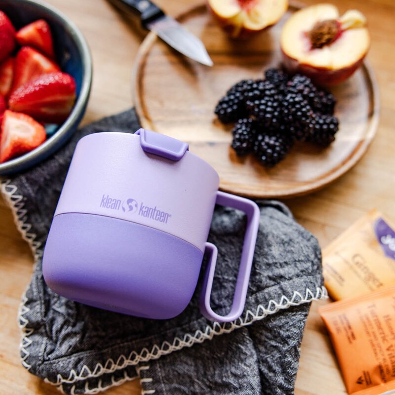 Klean Kanteen Rise kopp 41 cl med flipplokk Orchid Bloom