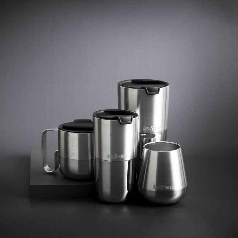 Klean Kanteen Rise kopp 41 cl med flipplokk børstet stål