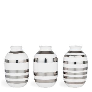 Kähler Omaggio vase miniatyr sølv 3 stk