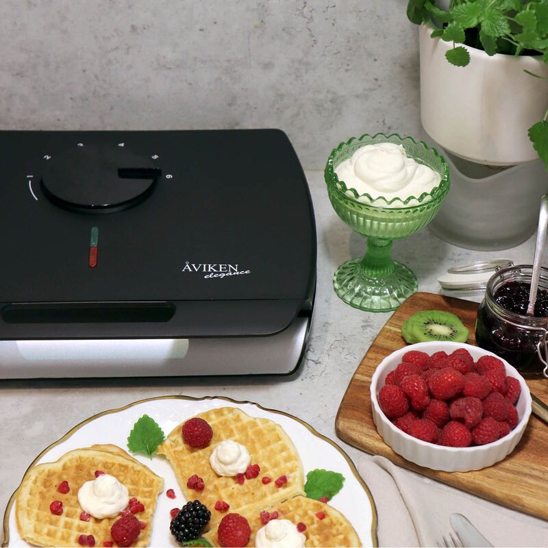 Åviken Elegance dobbelt vaffeljern 910 1600W svart