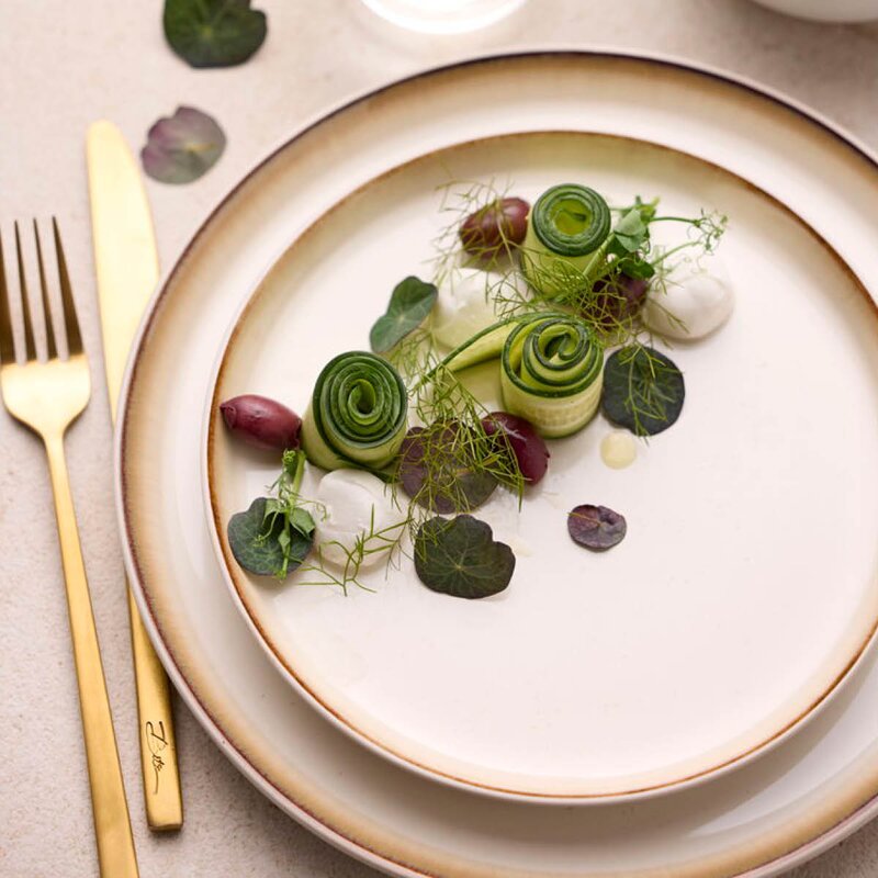 Bitz Gastro tallerken 21 cm hvit/kremhvit