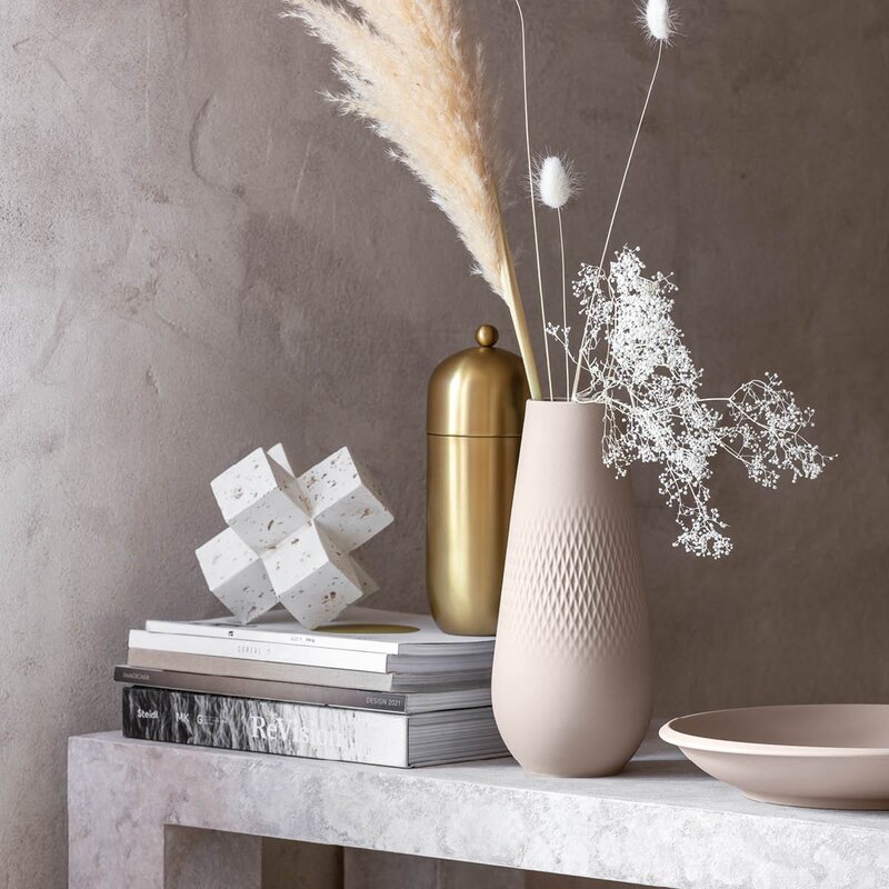 Villeroy & Boch Collier Carre vase 26 cm beige
