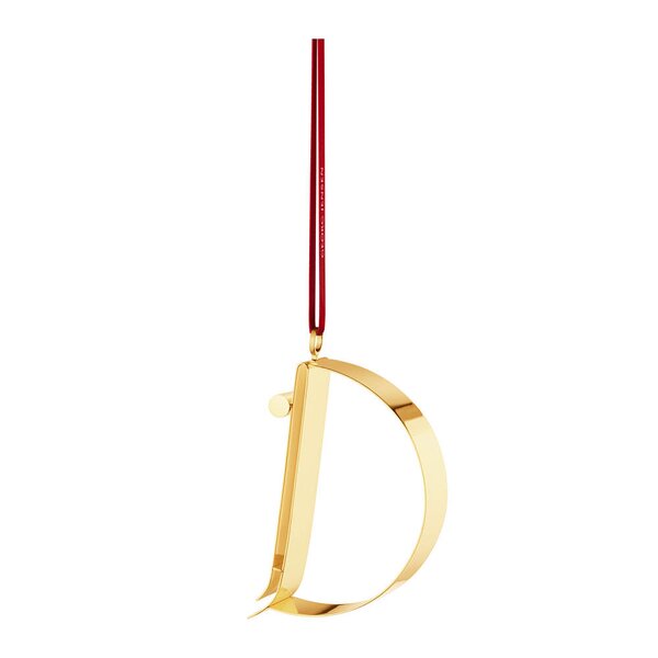 Georg Jensen Ornament pyntebokstav D gull