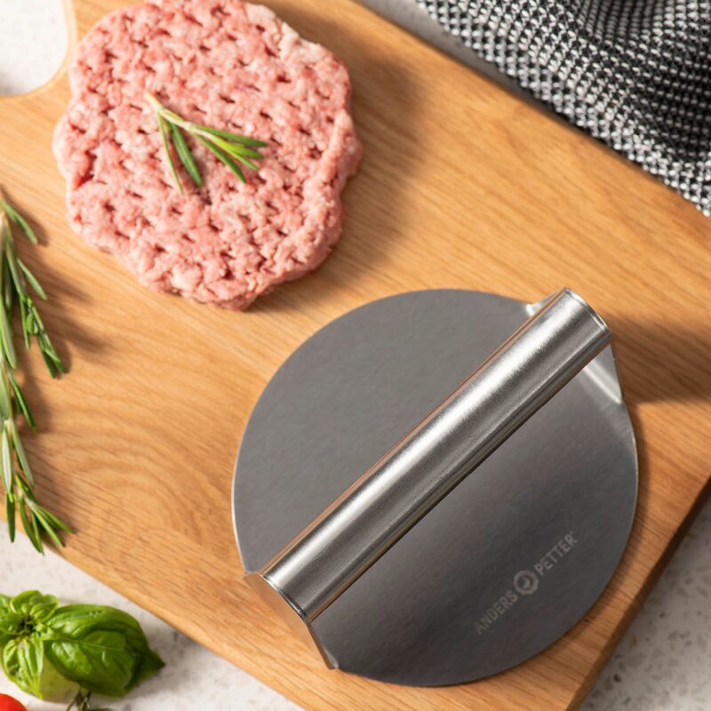 Anders Petter Steel Essentials burgerpresse 14 cm børstet