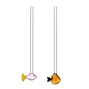 Ichendorf Milano Marine Garden sugerør 2 stk oransje og rosa fisk