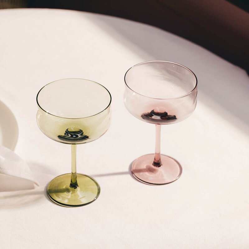 Paveau Swirl Coupe-cocktail glass 26 cl 2 stk Moss