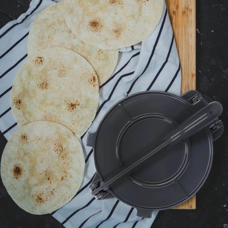 Kitchen Craft World of flavours tortillapresse grå
