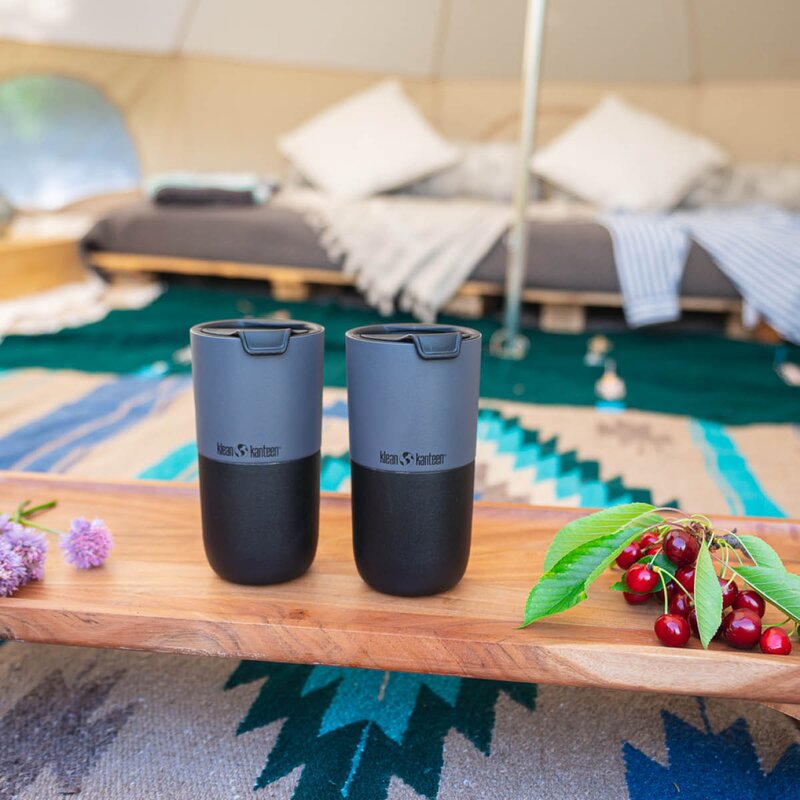 Klean Kanteen Rise Tumbler 47 cl med flipplokk asfalt